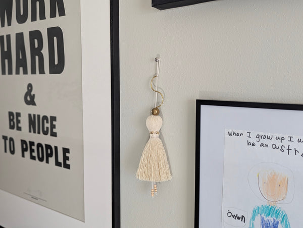 Handmade Large Cotton Tassel with Brass Details #176