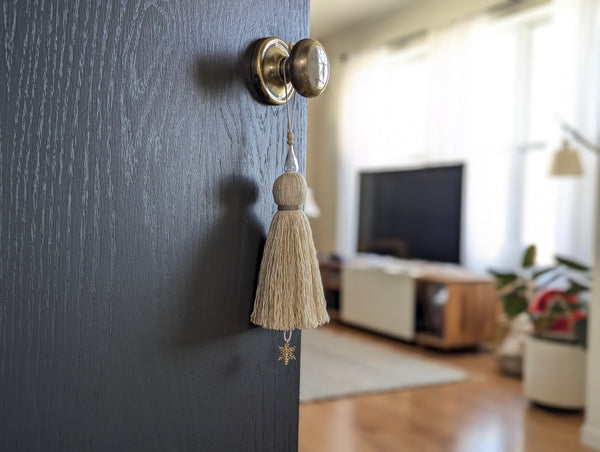 Handmade Cotton Door Tassel with Snowflake #174