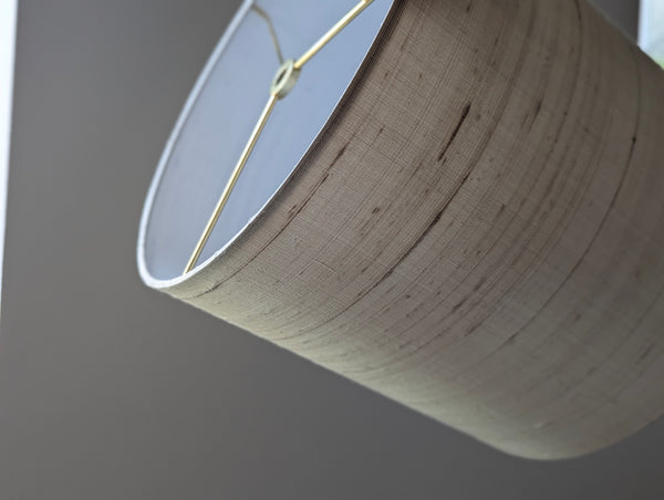 Moody Champagne Silk Lamp Shade - 11 in. D x 11 in. H