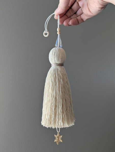Handmade Cotton Door Tassel with Snowflake #174