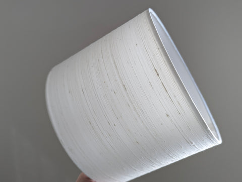 Handmade Lamp Shade with Euro Fitter in Ivory Silk