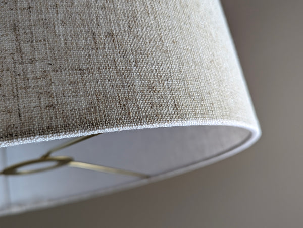Calacatta Gold Flax Fabric Lamp Shade with Euro Fitter