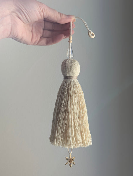 Handmade Cotton Door Tassel with Snowflake #174