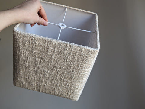 Quick Ship - Boucle Square Lamp Shade - 9 in. L x 9 in. W x 9 in. H