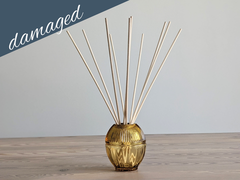 Vintage 2-Pc Honey Glass Reed Diffuser