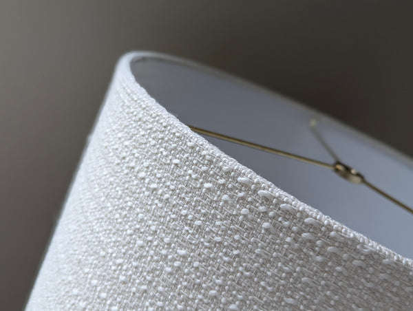 Skip Stitch Boucle Lamp Shade in Ivory