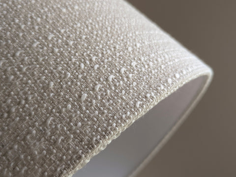 Skip Stitch Boucle Lamp Shade in Ivory