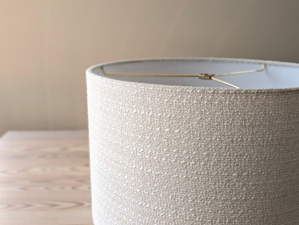 Skip Stitch Boucle Lamp Shade in Ivory