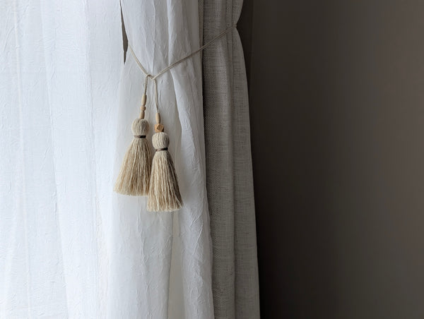 Modern Drapery Double Tassel Tie Backs