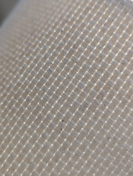 natural crosshatch fabric lamp shade in cream colorway with euro fitter hardware