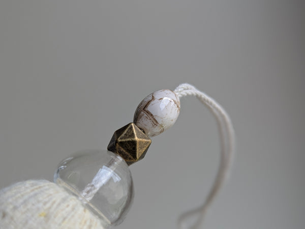 Handmade Door Knob Tassel with Brass, Glass, and Ceramic Beads #192