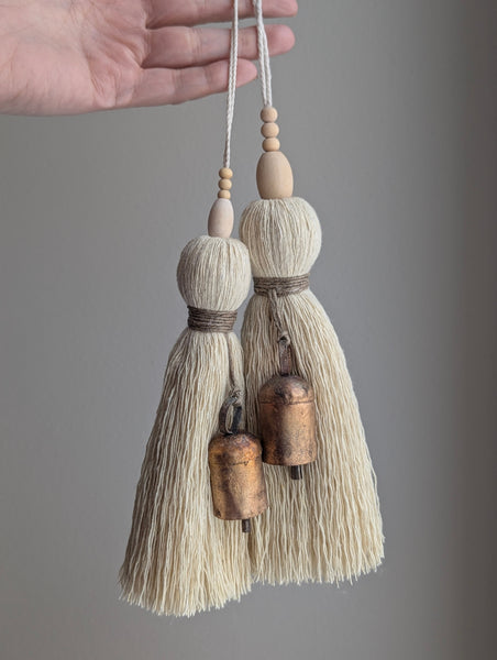 Natural Cotton Oversized Tassel with Bell #170