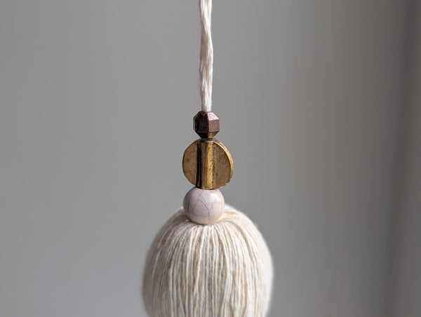 Handmade Door Knob Tassel with Brass Accents and a Bell #195