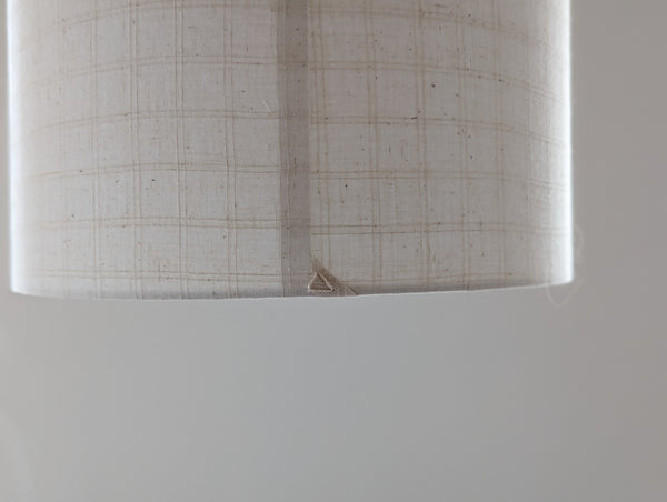 Handmade Lamp Shade in Windowpane Ecru Fabric