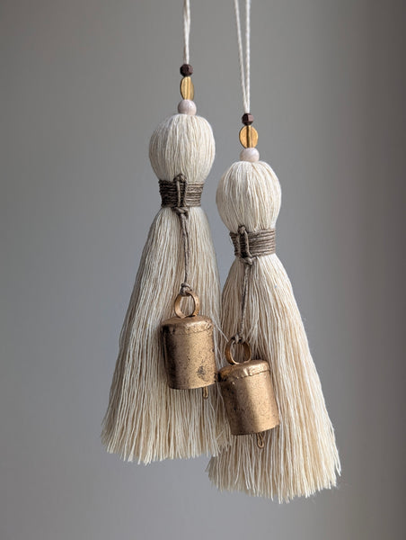 Handmade Door Knob Tassel with Brass Accents and a Bell #195