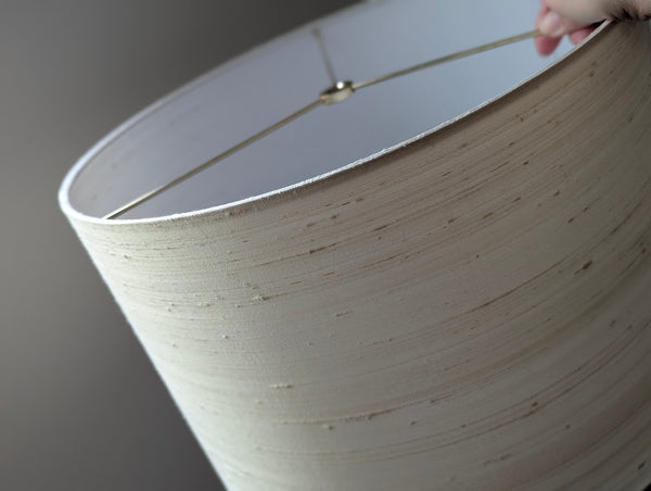 Cream Silk Lamp Shade - 15 in. D x 10 in. H