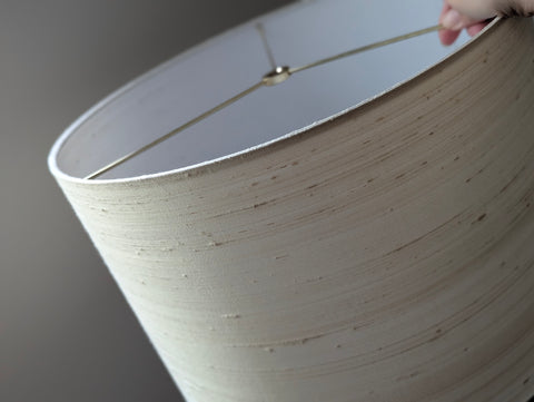 Cream Silk Lamp Shade - 15 in. D x 10 in. H