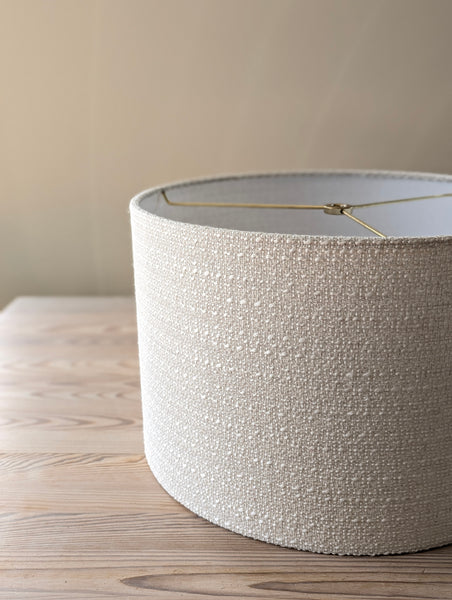 Skip Stitch Boucle Lamp Shade in Ivory