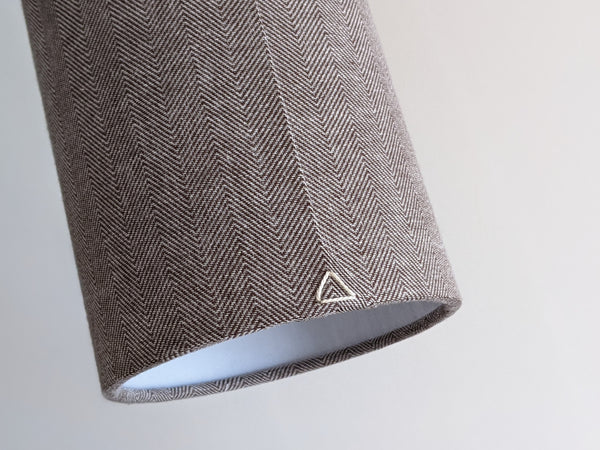 Brown Herringbone Fabric Lamp Shade