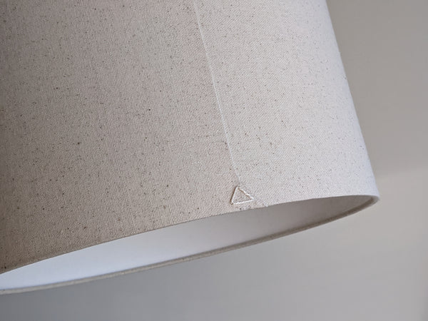 Handmade Lamp Shade with Euro Fitter in Speckled Oatmeal Fabric