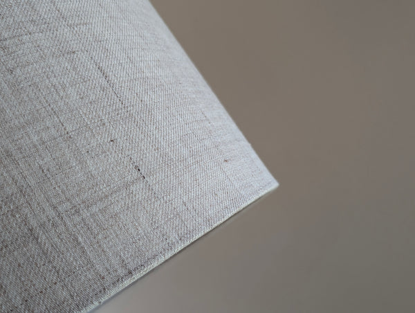Stone Linen Lamp Shade with Nickel Spider Hardware