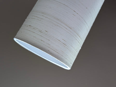 drum lampshade in white silk 