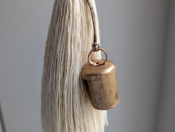 Handmade Door Knob Tassel with Brass Accents and a Bell #195