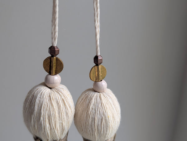 Handmade Door Knob Tassel with Brass Accents and a Bell #195