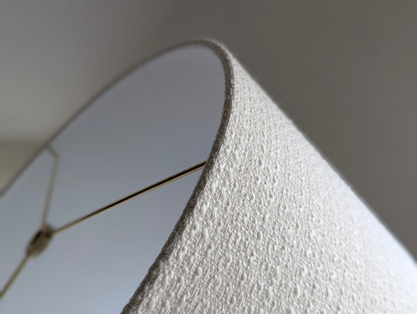 Skip Stitch Boucle Lamp Shade in Ivory