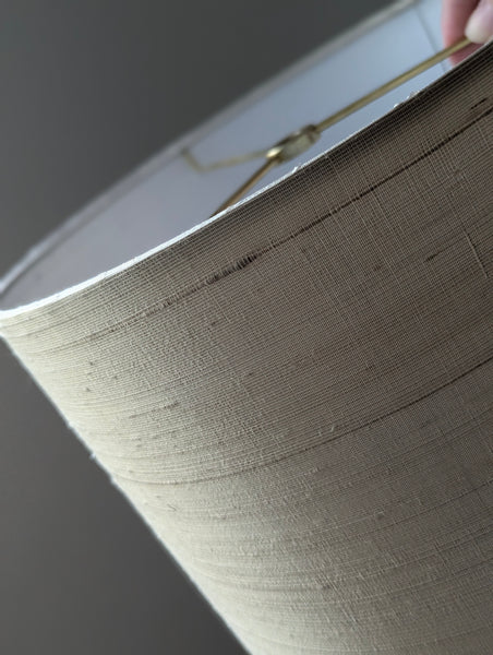 Moody Champagne Silk Lamp Shade - 11 in. D x 11 in. H