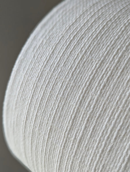 Cloud White Vintage Woven Fabric Lamp Shade - 10 in. D x 10 in. H