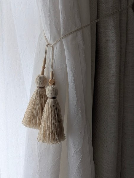 Modern Drapery Double Tassel Tie Backs