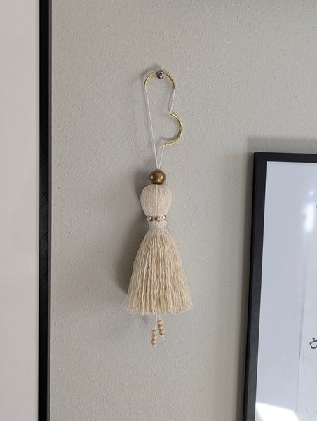 Handmade Large Cotton Tassel with Brass Details #176