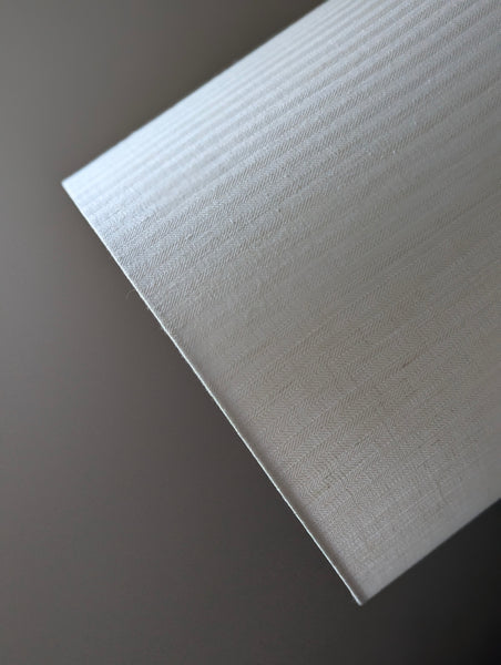 White Herringbone Lamp Shade - 12 in. D x 12 in. H