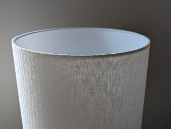 White Herringbone Lamp Shade - 12 in. D x 12 in. H