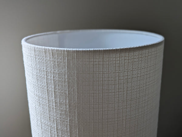 Cloud White Vintage Woven Fabric Lamp Shade - 10 in. D x 10 in. H
