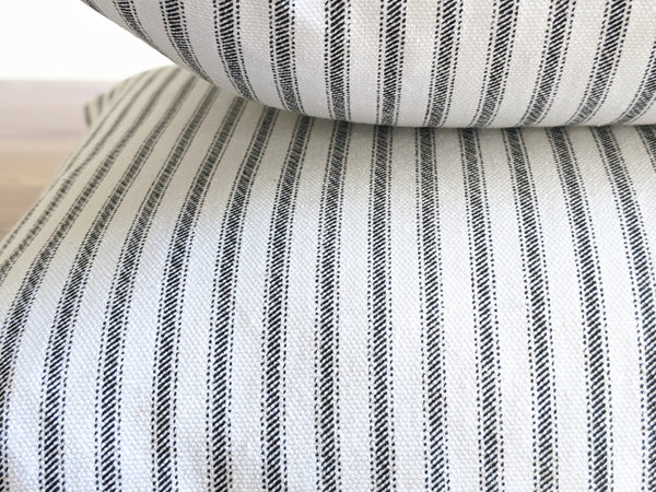 The Chop Pillow in Black and White Stripe - 18x18