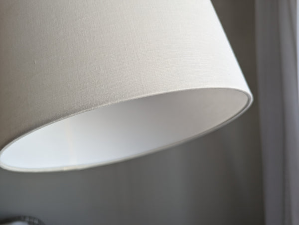 Handmade Lamp Shade in Creamy Linen Fabric