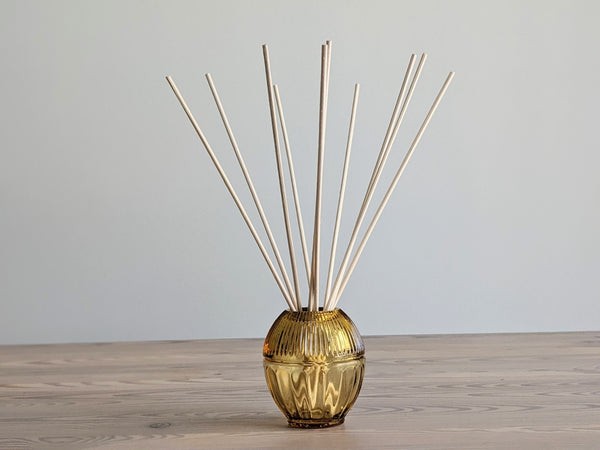 Vintage 2-Pc Honey Glass Reed Diffuser