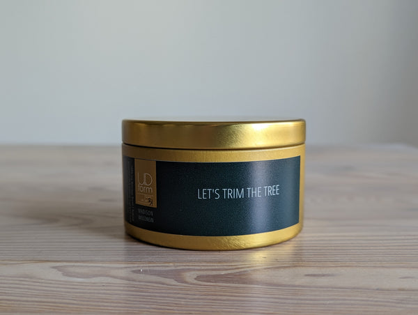 Let's Trim The Tree Candle Tin