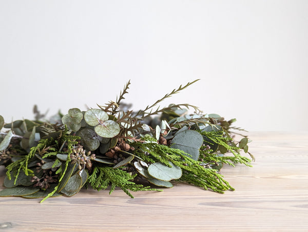 Eucalyptus and Cedar Candle Wreath - Small