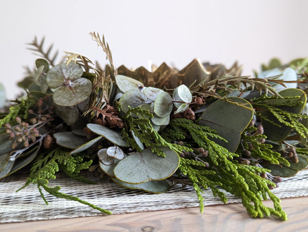 Eucalyptus and Cedar Candle Wreath - Extra Small