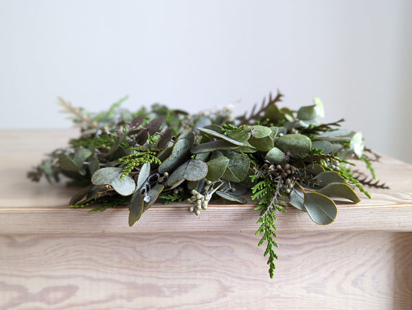 Eucalyptus and Cedar Candle Wreath - Extra Small