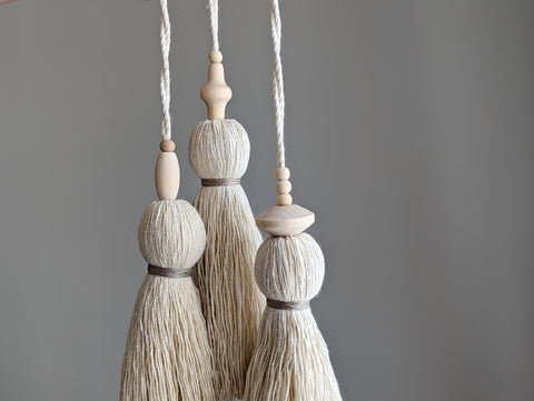 Natural Cotton Tassels - Small