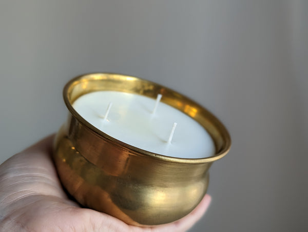 Vintage Brass Planter Pot Candle – Ud Form