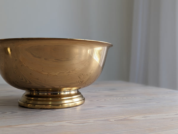 Vintage Brass Oversized Candle