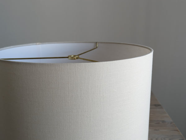 Handmade Lamp Shade in Creamy Linen Fabric