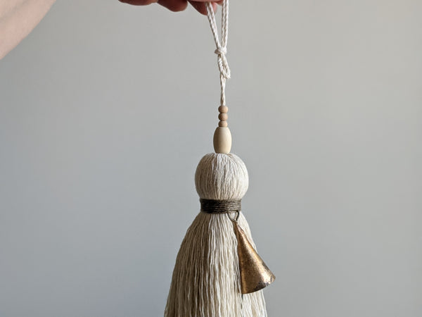 Natural Cotton Simple Tassel with Bell